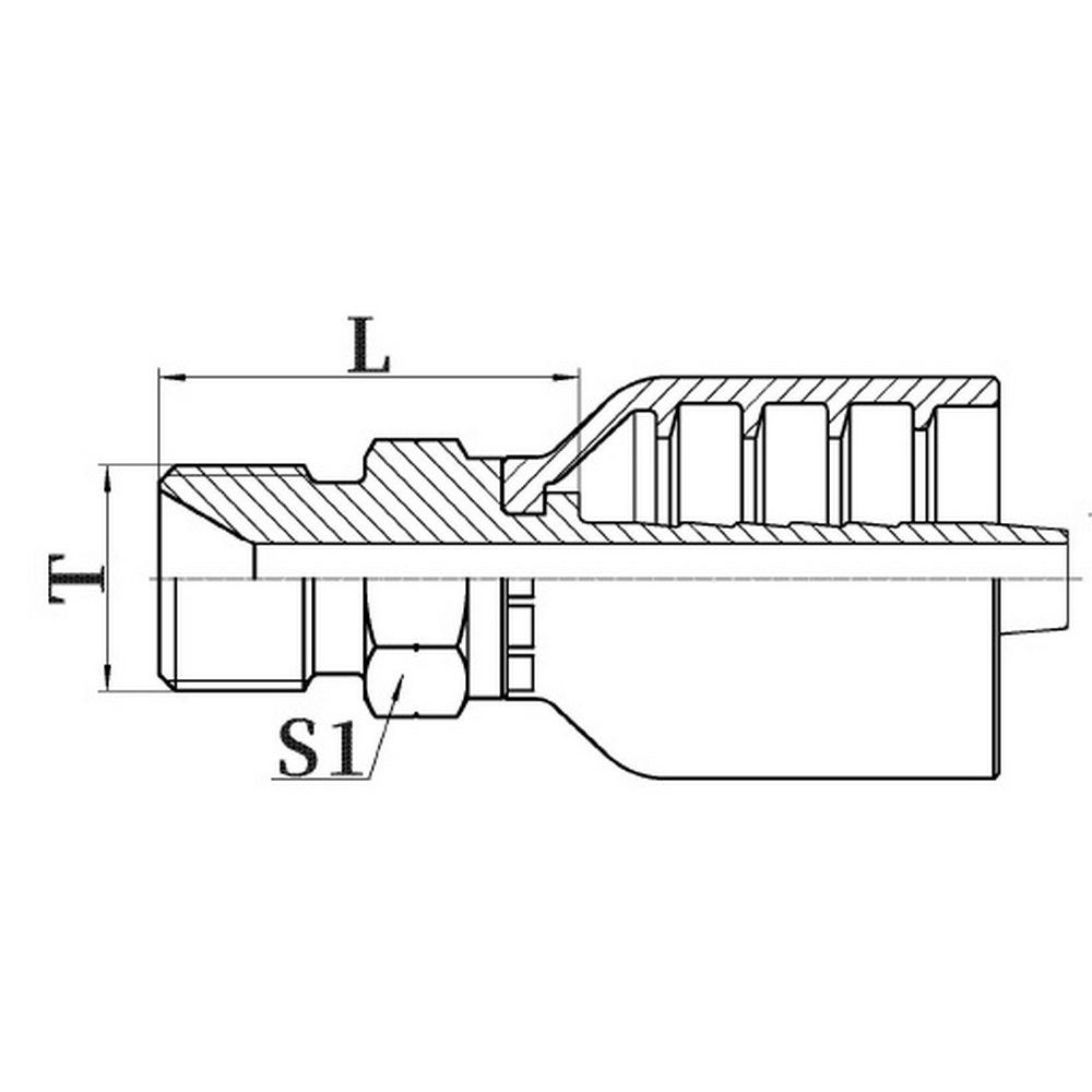 HRH-BSP(M)-DN10-3/8 Фитинг гидравлический BSP (Ш) DN10 3/8