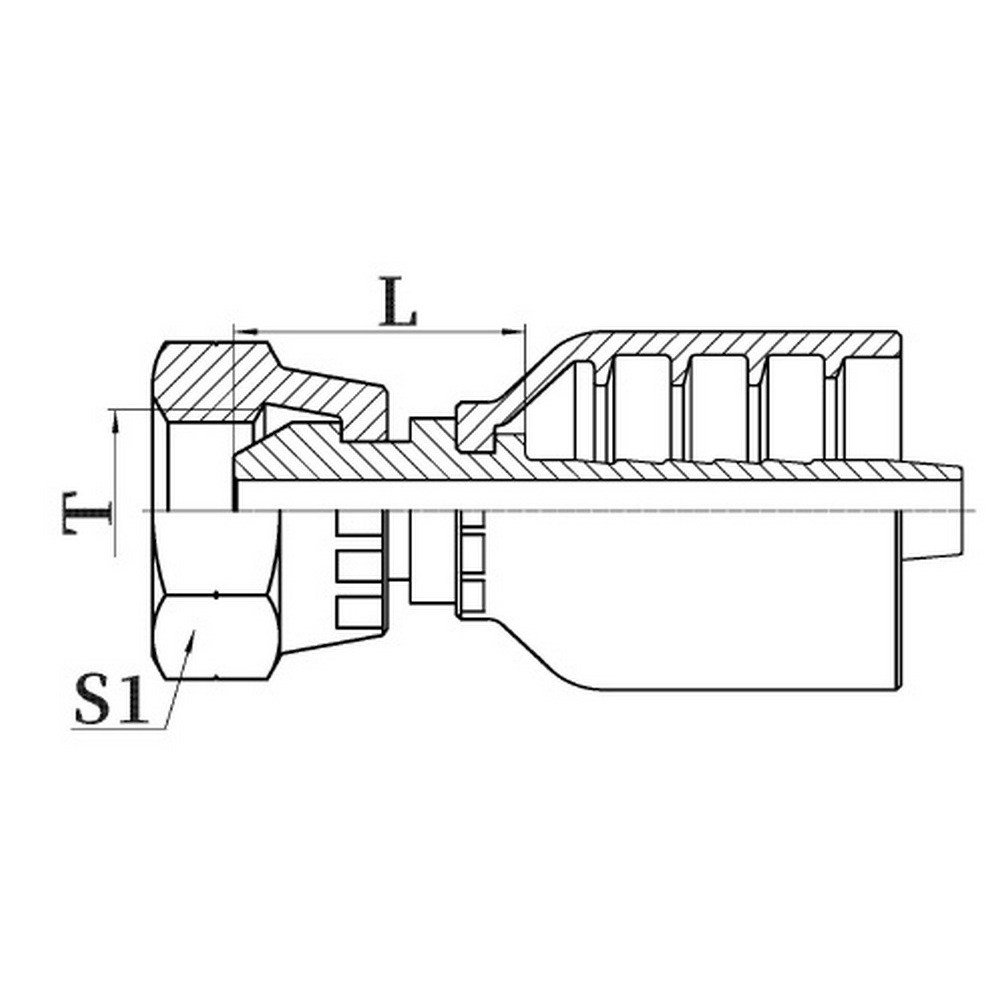 HRH-BSP(F)-DN06-1/4 Фитинг гидравлический BSP (Г) DN06 1/4